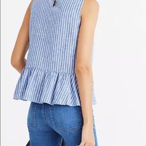 Madewell striped peplum top